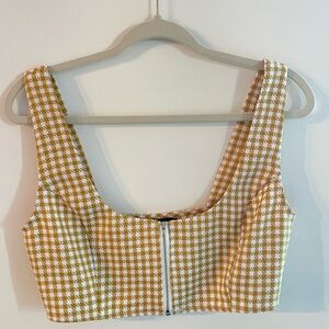 Yellow Gingham Crop Top